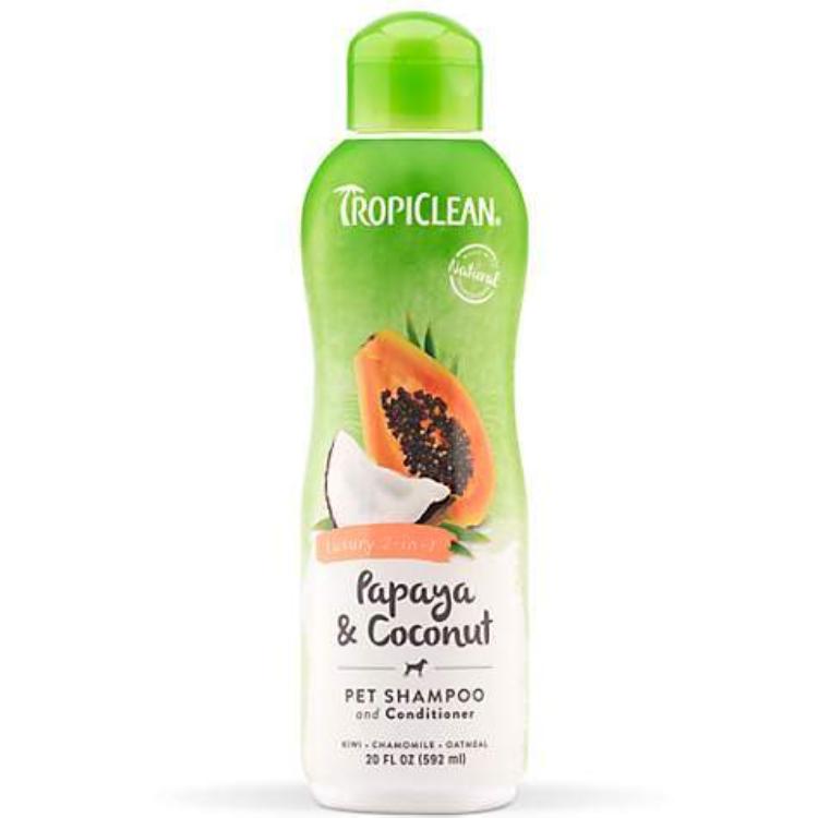 Tropiclean - Papaya Plus 2 in 1 Shampoo